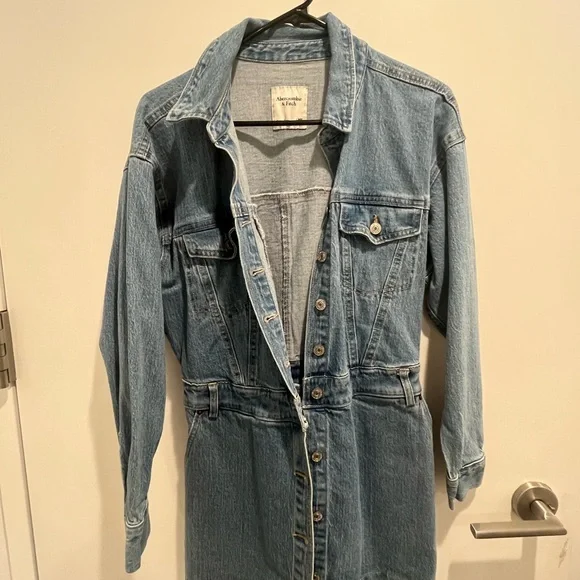 💛 bundle- $40 Abercrombie & Fitch Blue Long Sleeve Denim Dress - Picture 7 of 7
